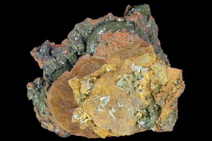 Gemmy, Yellow-Green Adamite Crystals - Durango, Mexico #88894